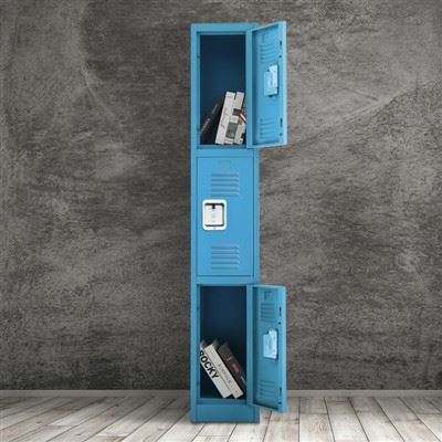 Loker 3 Pintu Biru